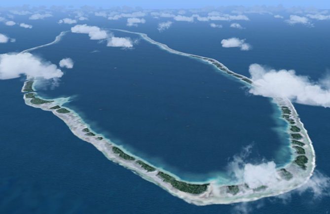 Atoll d'Amanu, vu d'avion