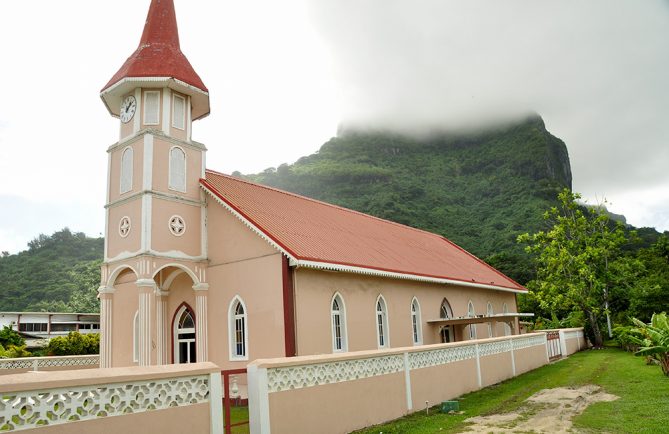 Temple protestant de Vaitape à Bora Bora