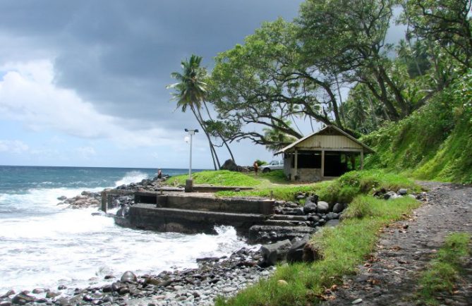 Embarcadère de Hanapaoa, Hiva Oa. Photo Jean Sancourt