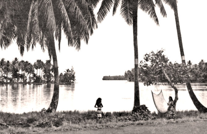 Pointe Tehoro à Mataiea en 1956. Photo Hollande