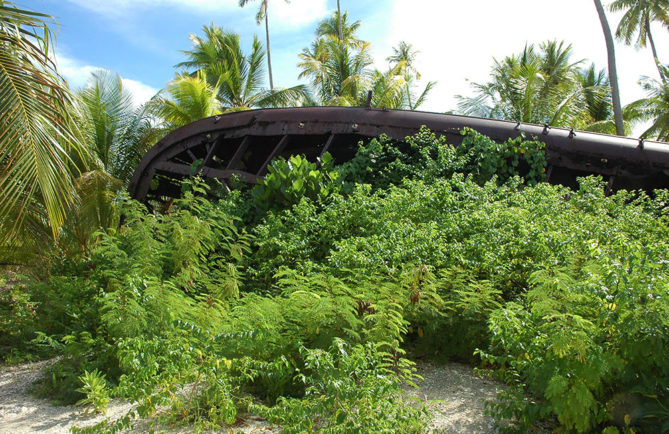 Bateau fantôme de Mataiva en 2010.