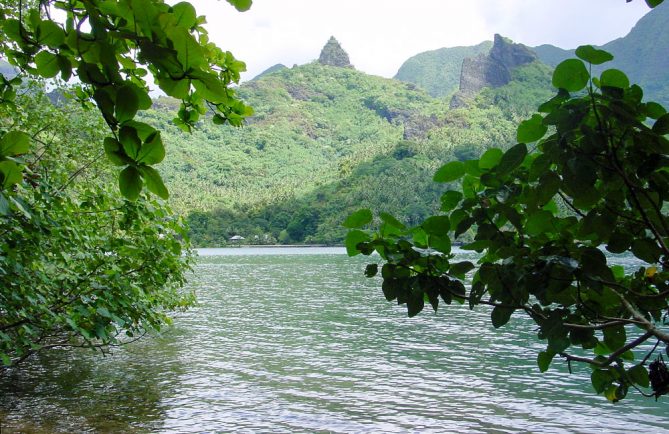 Crique robinson dans la baie de Opunohu à Moorea