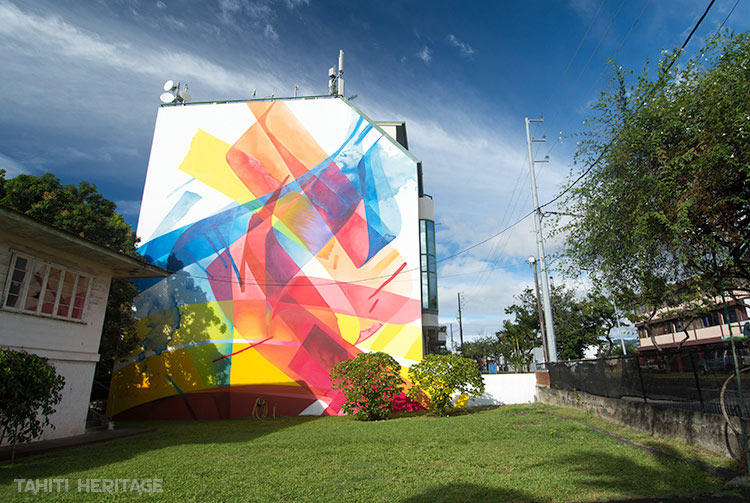 Street art, avenue du prince Hinoi à Papeete. Photo Tahiti Heritage