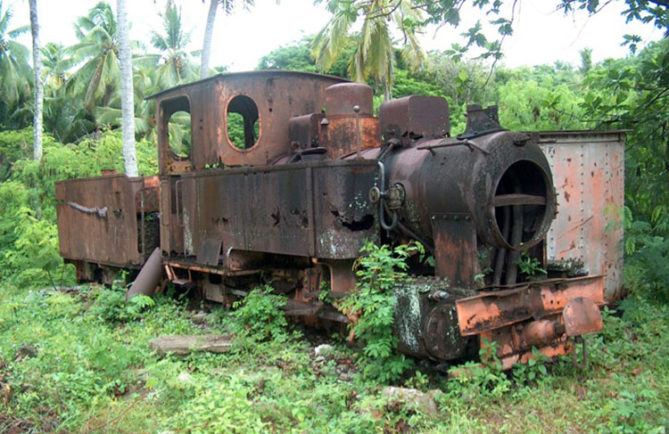 Locomotive vapeur de Makatea en 2004