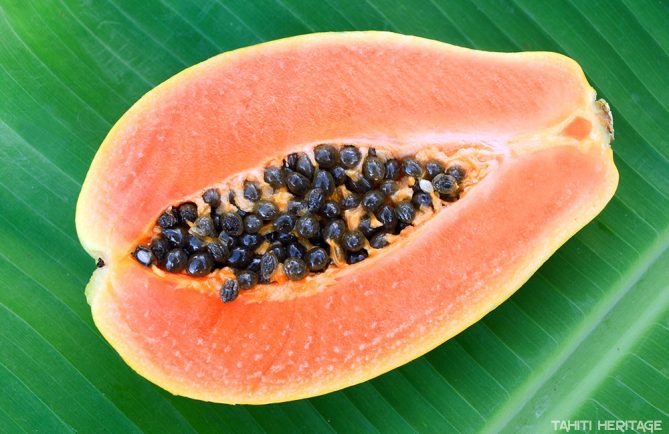 Papaye de Tahiti - Papaya carica. © Tahiti Heritage