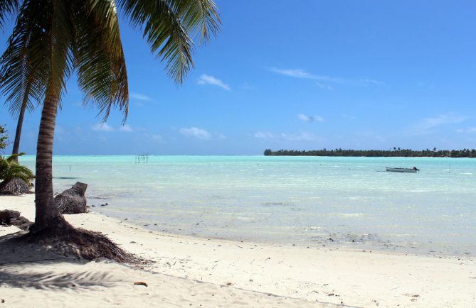 Plage de Tereria à Maupiti. Photo lesavanturesdemarianne