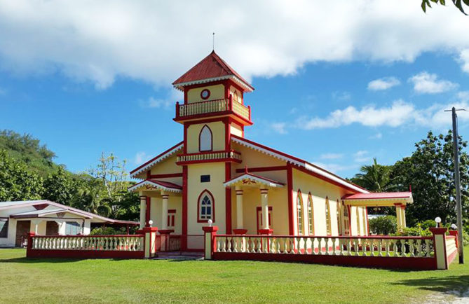 Temple du village de Taora O Mere à Maiao. Photo Chantal Alexandre Tahiti iti