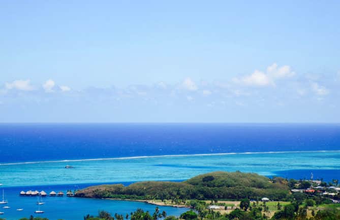 La pointe Tata'a à vue du lotissement Taina