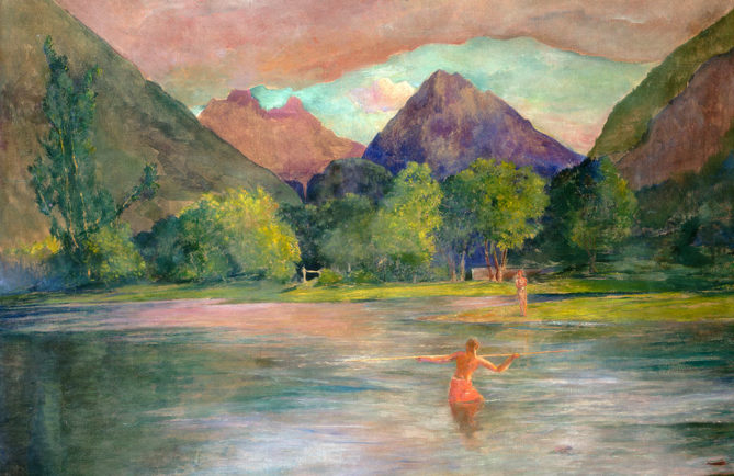 John La Farge, The Entrance to the Tautira River, Tahiti, vers 1895, oil on canvas, National Gallery of Art, Washington.