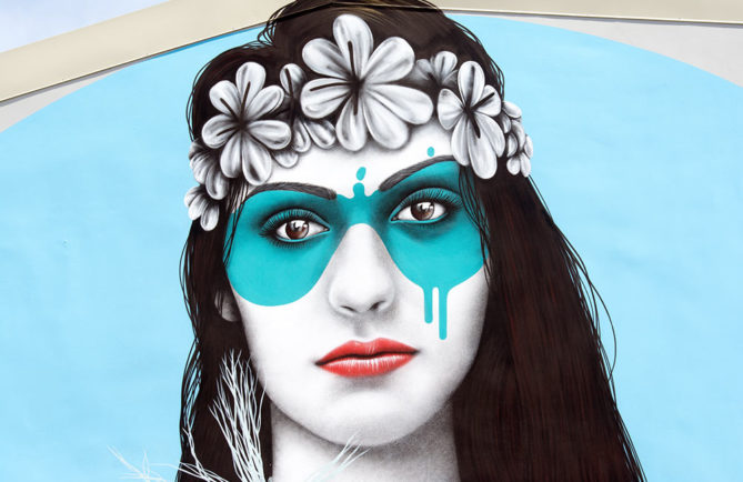 Street Art, Herehia par FinDac à Papeete Ono'u 2017