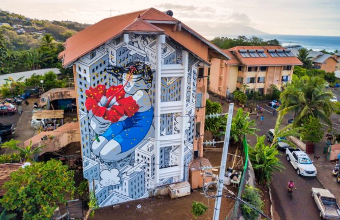 Street art vahine de Millo